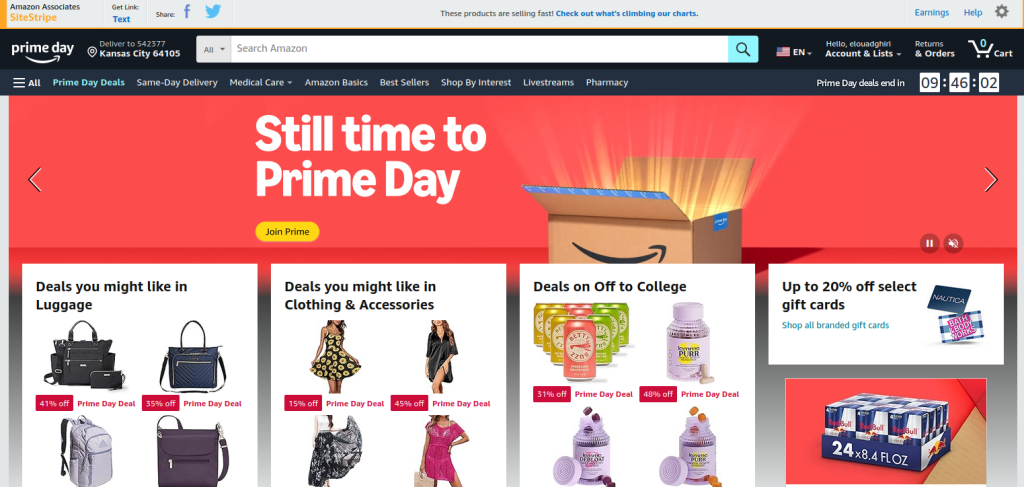 amazon home page