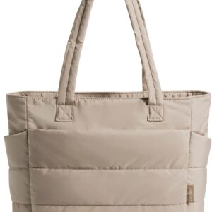 BAGSMART Tote Bag for Women, Lightweight Puffy Tote Bag with...