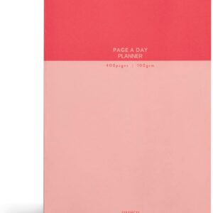 Papier Undated Daily Planner – Pink, 8.46″L x 6.02″W | Hardb…