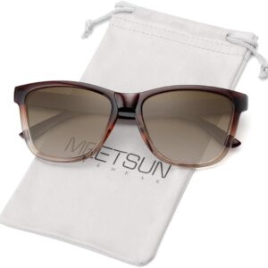 MEETSUN Polarized Sunglasses for Women Men Trendy Classic Re...