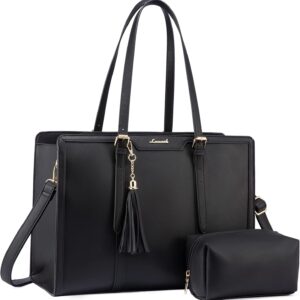 LOVEVOOK Laptop Bag for Women 15.6 inch Lightweight PU Lapto...