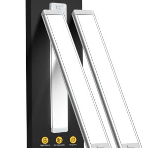 10inch Under Cabinet Lighting, 2 Pack Rechargeable Motion Se…
