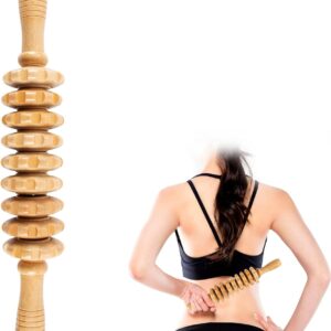 Wood Therapy Massage Tools,Wooden Massager Stick Roller Lymp…