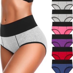 Eiggam Underwear for Women Cotton High Waist Panties Full Co...