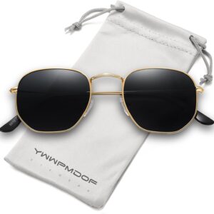 Polarized Sunglasses for Womens Men Trendy Square Hexagonal ...