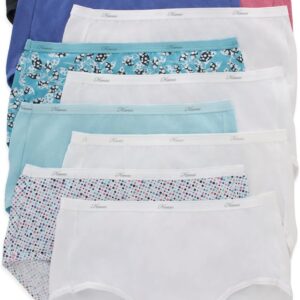 Hanes Women's Cotton Brief Value Pack, 10-Pack, Assorted Bri...