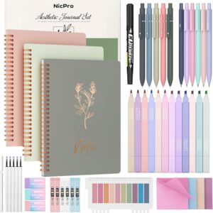 Nicpro 50PCS Cute Spiral Notebook Stationary Set For Women, …
