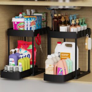 2 Pack Multi-Purpose Pull-Out Storage Organizers, Under Sink…