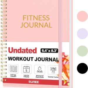 Fitness Journal Workout Planner for Women & Men, A5 (6.4" x ...