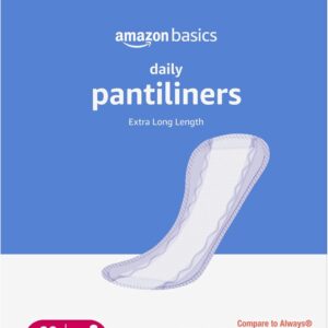 Amazon Basics Daily Pantiliner, Extra Long Length, Pads for ...