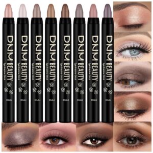 8Pcs Cream Eye Shadow Brightener Stick Makeup Set, Champagne...