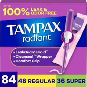 Tampax Radiant Tampons for Women Multipack, with LeakGuard B...