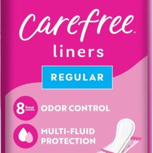 Carefree Panty Liners for Women, Regular, Wrapped, Unscented...