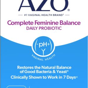 AZO Complete Feminine Balance Daily Probiotics for Women, Cl...