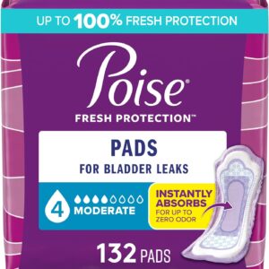Poise Incontinence & Postpartum Pads for Bladder Leaks, 4 Dr...