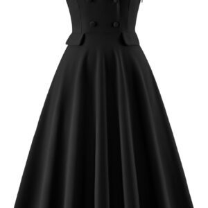 Bridesmay Vintage Cocktail Tea Party Dresses Collar Short Sl…