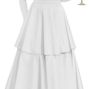 Lazysmile Women’s Long Sleeve Fall Dresses Square Neck Ruche…