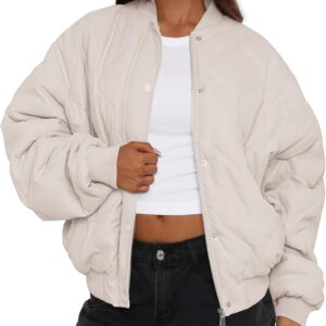 PRETTYGARDEN Women’s Quilted Bomber Jacket Fall Fashion 2026…