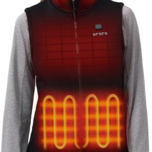 ORORO [Upgraded] Women’s Heated Fleece Vest with Heated Coll…