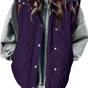 Zeagoo Puffer Vest Women Sleeveless Quilted Jacket Lightweig…