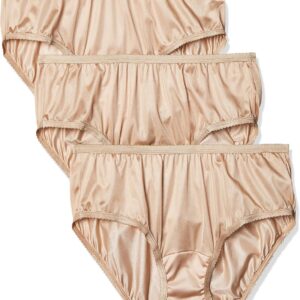 Shadowline Women’s Hipster Underwear Nylon Silky Panties 3 P…