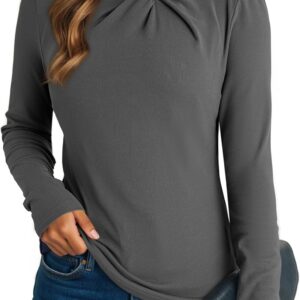 Dokotoo Womens Tops Business Casual Outfits Long Sleeve Shir…