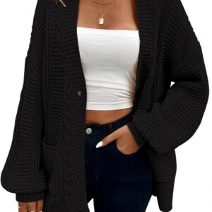 Pink Queen Women’s 2026 Oversized Cardigan Sweater Long Slee…