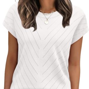 WIHOLL Short Sleeve Sweater for Women Summer Tops 2026 Busin…
